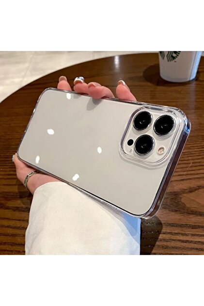 KVK PRİVACY Iphone 14 Pro Max Kılıf Sert Şeffaf Sararmaz Kılıf