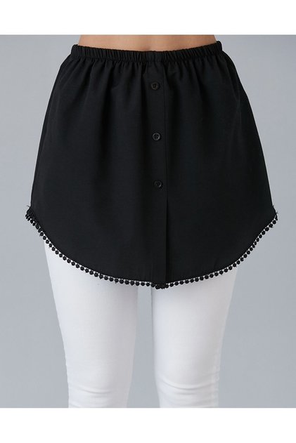 Black Savior Skirt with Lace Bottom and Undershirt