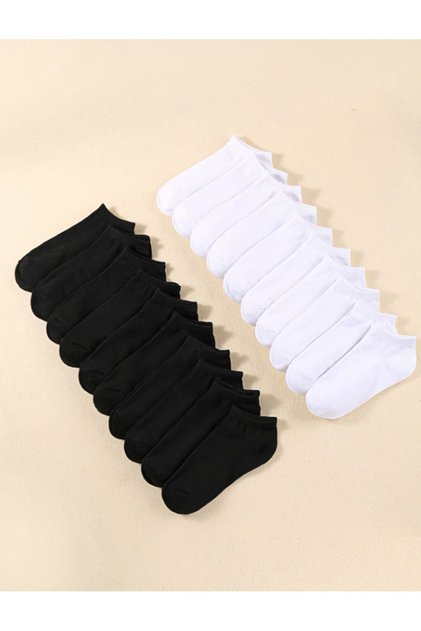 Black Summer Short Booties Socks 20 Pairs
