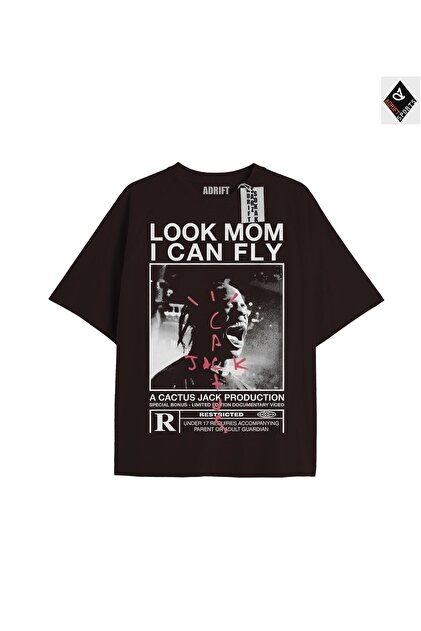 Adrift Travis Scott Siyah Oversize Unisex T-shirt - Fiyatı, Yorumları