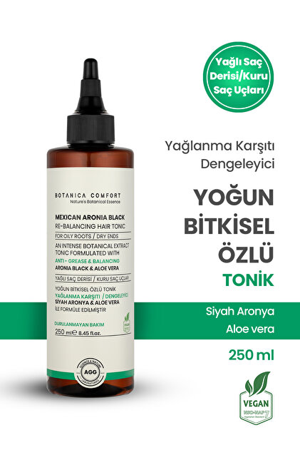 BOTANICA COMFORT Sebum Dengeleyici Yağlanma Karşıtı Siyah Aronya