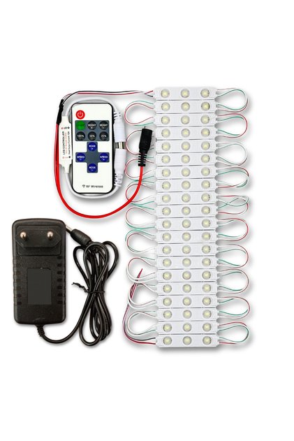 Modül LED 20 Adet Amber, Adaptör ve Kumandalı Dimmer Dahil Hazır Set Ürün