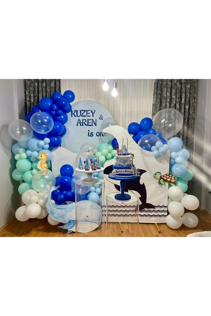 WHALE-FISH-SEA-OCEAN CONCEPT BALLOON SET