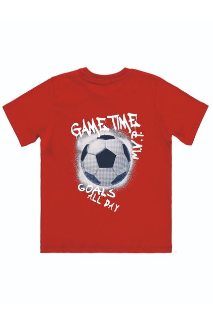 Football Ball Printed Boy's T-Shirt