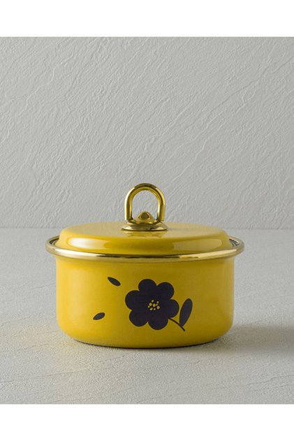 Bohemia Enamel Spice Jar (Mustard)