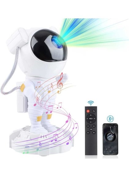 MR Astronot Projektör Çocuklar için Yıldız Projektör Galaxy Projektör Gece Lambası,Bluetooth Müzik