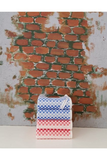 Benton Kitchen Towels Set of 4 - Blue Pink