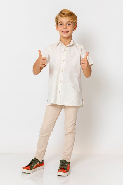 Boy's Short Sleeve Printed Shirt