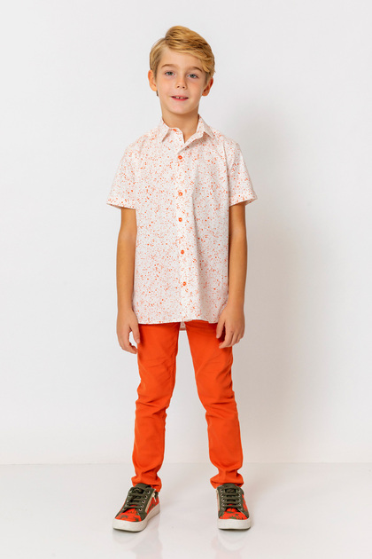 Boy's Short Sleeve Printed Shirt