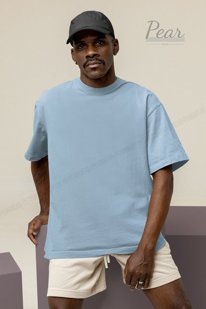 Men's Cotton Oversize T-Shirt Crew Neck T-Shirt