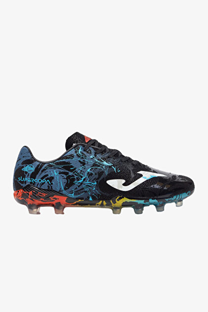Joma Super Copa 2441 Negro Azul Fırm Ground Erkek Siyah Krampon