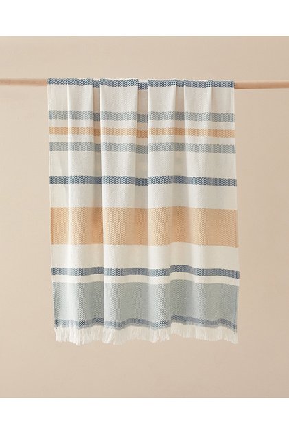 Clara Armchair Throw Mustard-Green