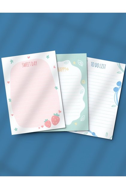3 Pieces - A6 Size Mini Notepad, Notepad, Memopad, to Do List, Planner, to Do List
