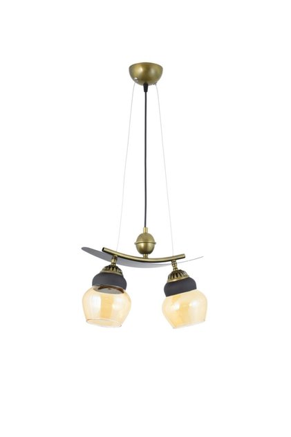 Ikili Modern Tarz Kayık Model Metal Camlı Sarkıt Avize