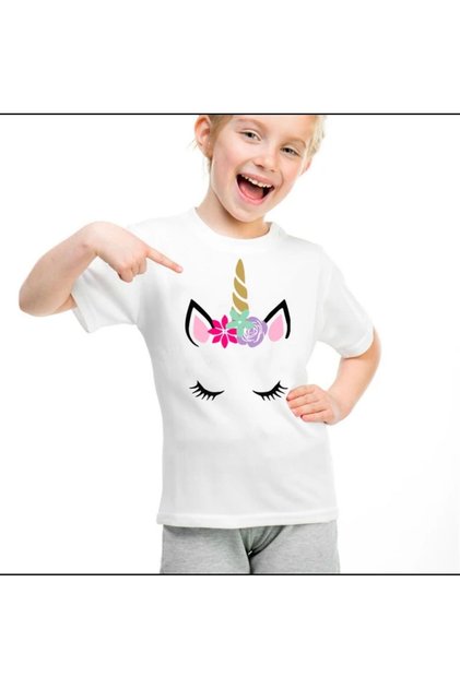 FRİSSO 1 bucată Tricou cu imprimeu Unicorn pentru familie, la modă, pentru mamă și fiică