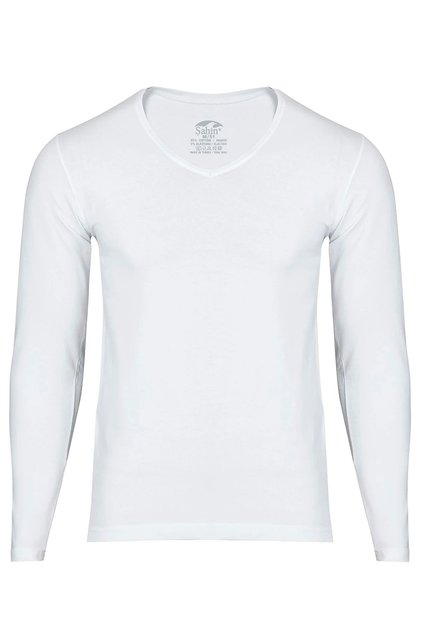 5 Pieces Men's Long Sleeve V-Neck Lycra Bodysuit 95% Cotton 5% Lycra