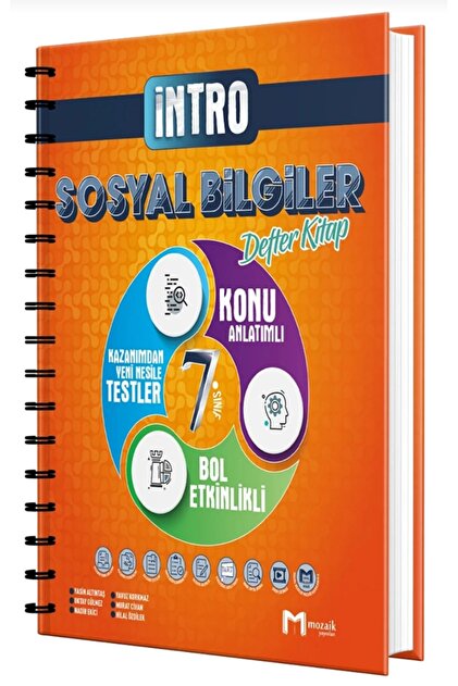 Mozaik Yayınları Mozaik 7. Sınıf Sosyal Bilgiler İntro Defter