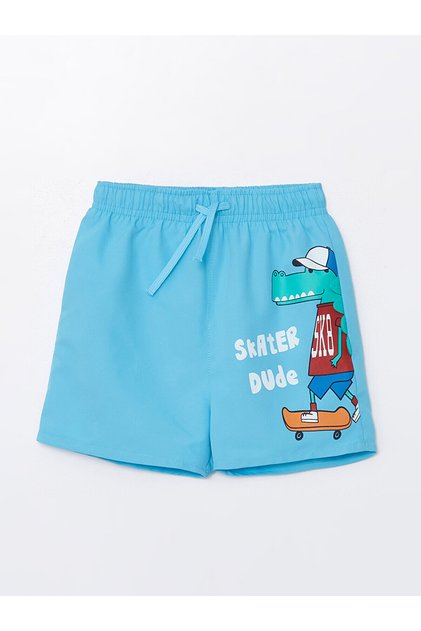 Lcw Baby Printed Baby Boy Swim Shorts with Elastic Waist (S4)