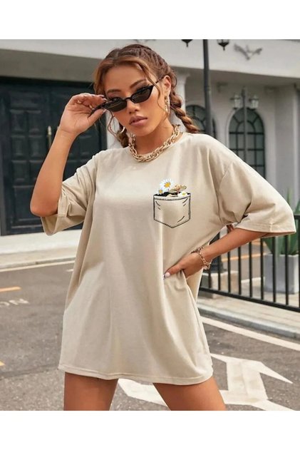 Floral Printed Oversize T-shirt