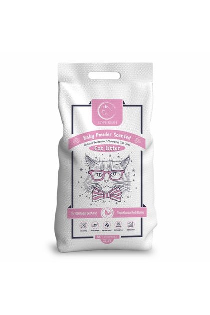 Bs250 Bebek Pudrası Kokulu Topaklanan Kedi Kumu 5 Lt / Cat Litter