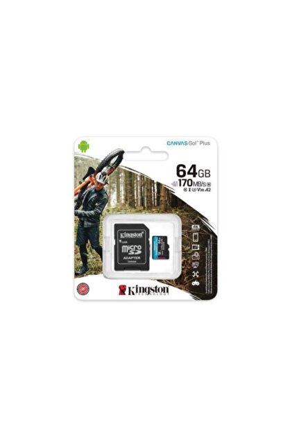 その他  Go 64GB Kingston 64gb Microsd Canvas Go Plus Hafıza Kartı U3 Sdcg3/64gb