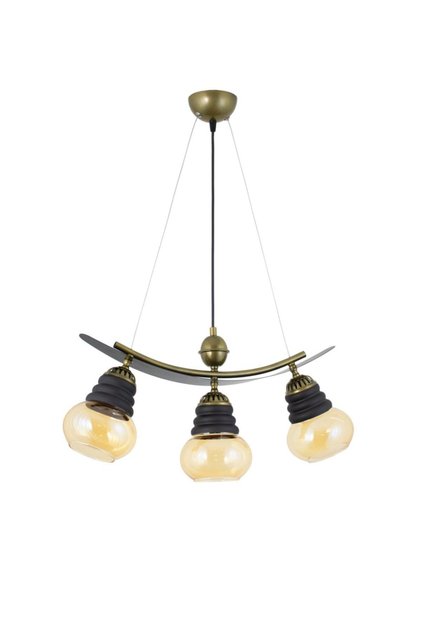 Üçlü Modern Tarz Kayık Model Metal Camlı Sarkıt Avize