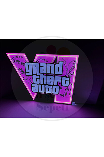 Bi'şeyler Sepeti GTA 6 (VI) Grand Theft Auto VI Led Işıklı