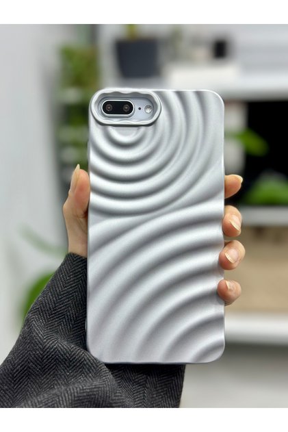 iPhone 7 Plus and 8 Plus Compatible 3D Aurora Embossed Matte Silicone Case