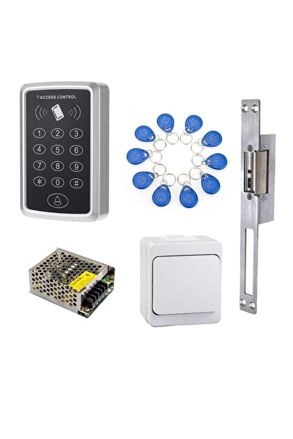 SONEX RFID Şifreli Kartlı Geçiş Sistemi – Butonlu Bas Aç Kapı