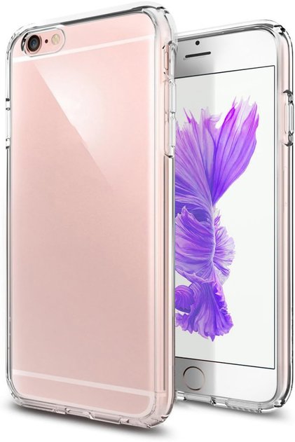 iPhone 6 Compatible Transparent Case with Protruding Corner Protection