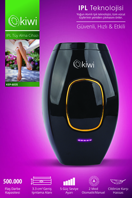 Kiwi Ipl Lazer Epilasyon Tüy Alma Cihazı Otomatik Yüz,vücut,hassas