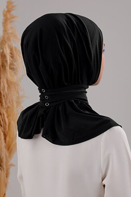 Melodi Scarf Kadın Tesettür Çıtçıtlı Şal Bone İç Başörtüsü Topuz