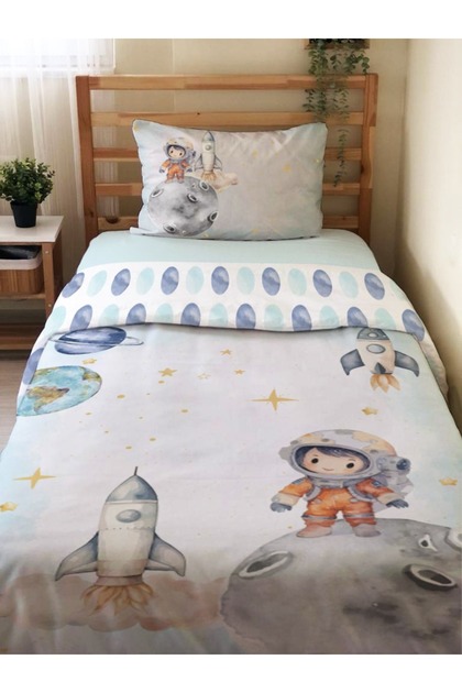 Astronaut Pattern Single Double-Sided Children's Bedding Set