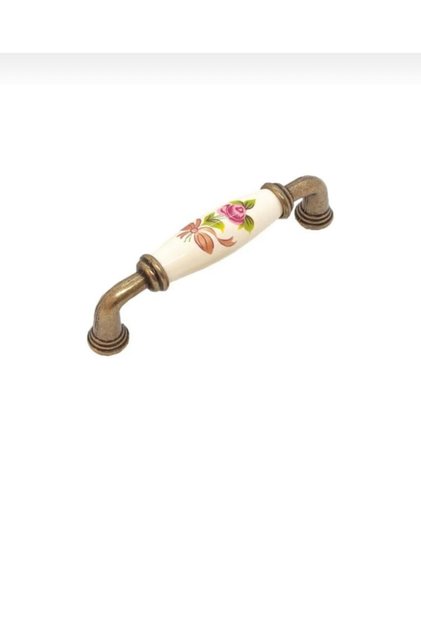 -Porcelain Metal Handle Cabinet Drawer Handle - Furniture Kitchen Handle Ruby (12.8CM) - Stk2985