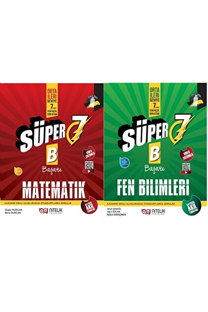 Nitelik Yayınları 7.SINIF SÜPER MATEMATİK (B) ORTA SEVİYE+SÜPER