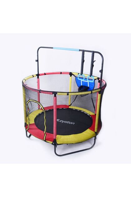 Çocuk Trambolini 150 Cm 60 Inç Güvenlik Fileli Ekstra Hediyeli Büyük Boy 5 Ft