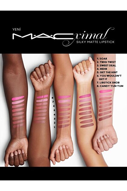 ★⭐︎★mac★⭐︎★ Mac M·A·CXIMAL Silky Matte Lipstick Nemlendirme Etkili Yoğun Renk
