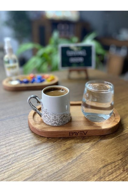 Mini Coffee Presentation Board Catering Mini Tray - Oil Pot Base Wooden Oil Pot Board