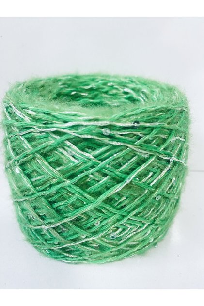 Moher cotton sequin benetton green oves 100g