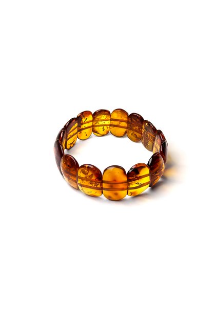 Brown Model Damla Amber Bracelet Flexible Cord, Adult, Certified