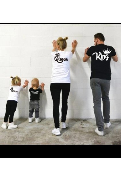 Kawaii Queen Princess - Tricou din bumbac, Îmbrăcăminte asortată pentru familie, Tată-Mamă-Fiică