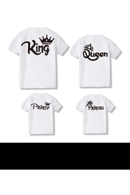 Tricou din bumbac, haine asortate pentru familie, regina kawaii, prințesa, prințul, tată, mamă, fiică, familie asortată