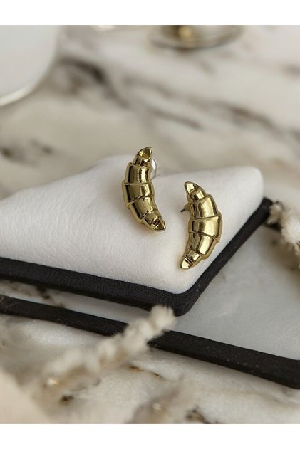 Steel Croissant Earrings
