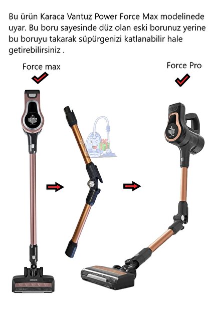 Popüler Karaca Vantuz Power Force & Pro Uyumlu Katlanabilir