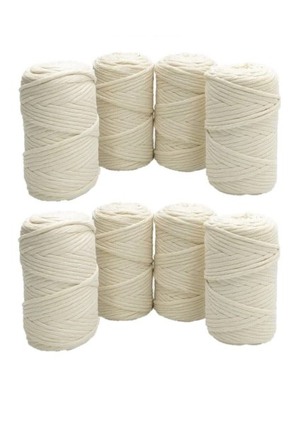 Ecru Scannable Cotton Macrame Rope 2 Kg 8x250gr.