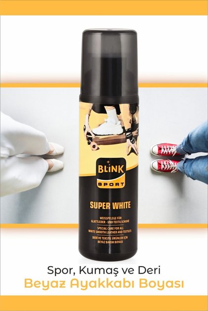Süper White Güçlendirilmiş Beyaz Renkli Spor, Deri Ve Kumaş Ayakkabı Boyası 75 ml