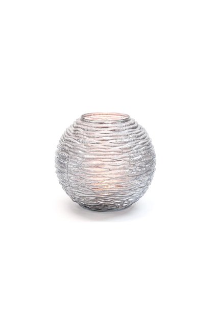 Silver Elegance Yuvarlak Vazo