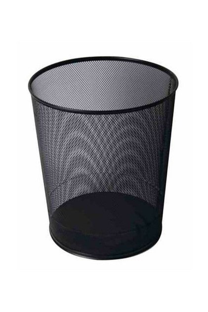 Metal File Çöp Kutusu Siyah Renkli