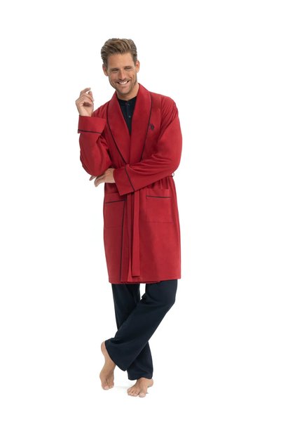 5-Piece Men's Boxed Long & Short Pajamas Robe Groom Dowry Set 12040