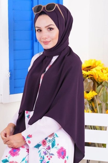 Hijab Hijab Medina Silk Shawl Plum